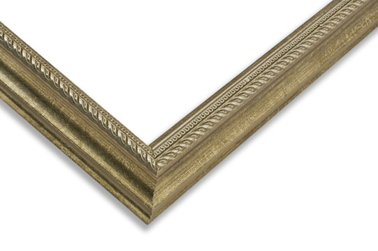 Rama do obrazów, zdjęć oraz plakatów na wymiar LUCA #263. Klasyczna z ornamentem, drewniana oprawa - sztab, kolor srebrny