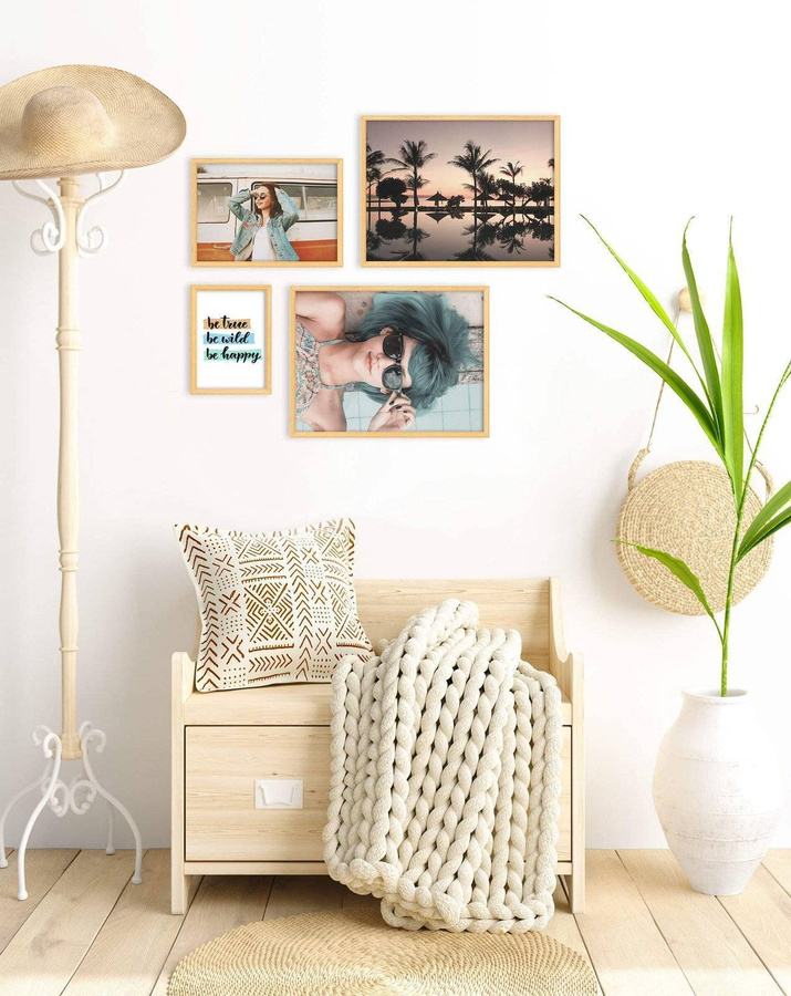 Zestaw naturalnych ramek galeria 0 GF0008 1x 15x21 1x 21x30 2x 30x40