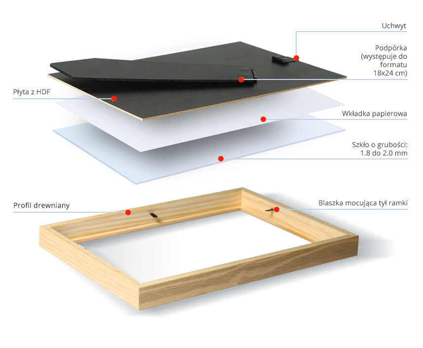 Ramka drewniana COZZE 2104 30x45 cm