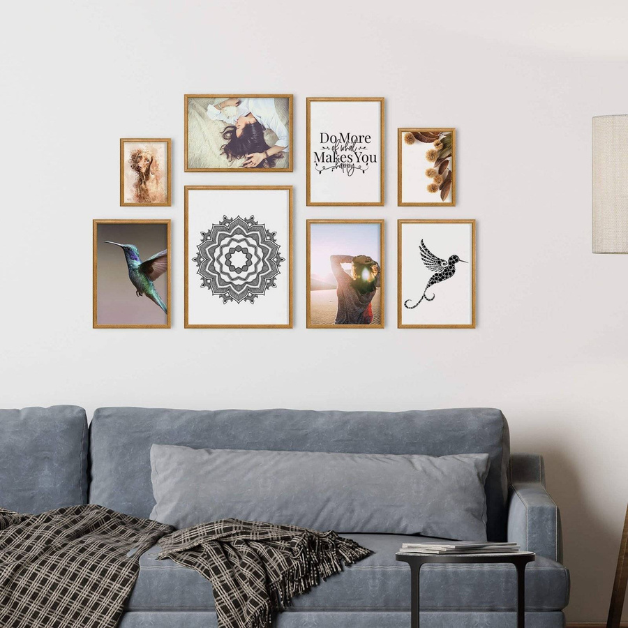 Zestaw dębowych ramek galeria 3 GF9 1x13x18 1x15x21 5x21x30 1x30x40