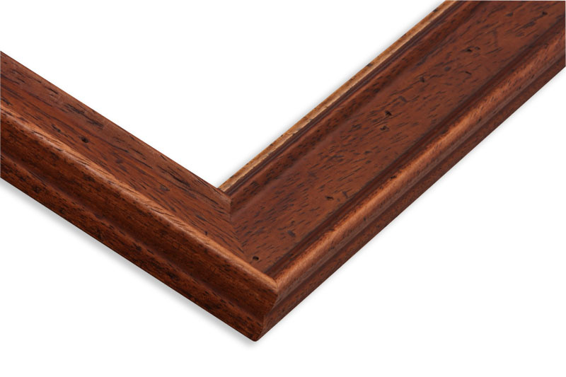 Rama do obrazów, zdjęć, plakatów oraz luster na wymiar LUCA #1644. Prosta ozdobna, drewniana oprawa - kaseta kolor brązowy