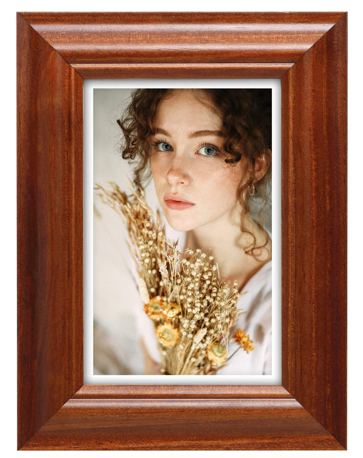 Ramka drewniana VIESTE 2074, szlachetna i trwała fotoramka na zdjęcia, plakaty lub obrazy - kolor brązowy