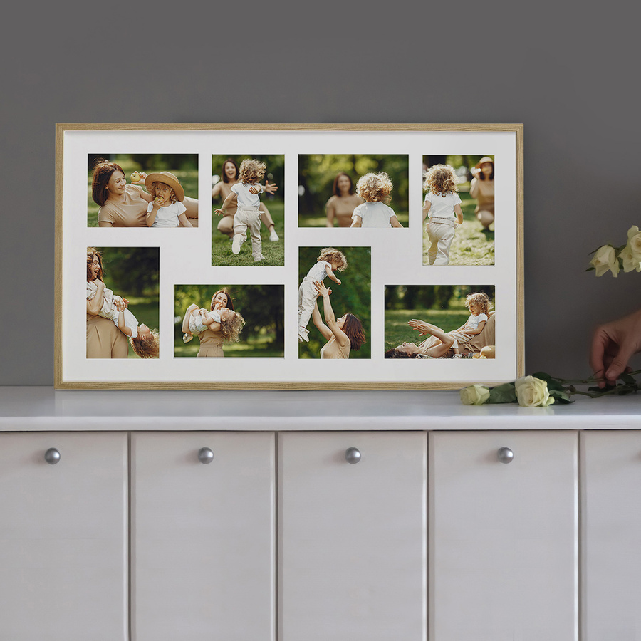 Ramka drewniana galeria passe-partout Natural 33x60 - kolor naturalne drewno