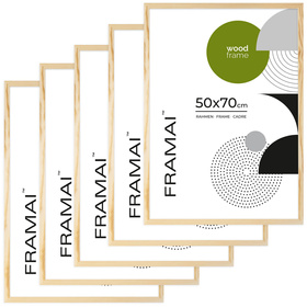 Ramka z drewna surowego na zdjęcia 5 szt. RAW 50x70 cm