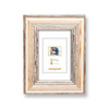 Ramka drewniana MARESSO 2116, szeroka fotoramka na zdjęcia, plakaty lub obrazy w stylu shabby chic - kolor beżowy, przetarcia