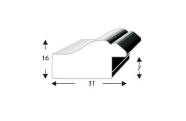 Ramka drewniana VIESTE 2076, szlachetna fotoramka na zdjęcia, plakaty lub obrazy - kolor srebrny