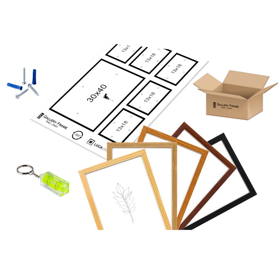 Zestaw złotych ramek galeria HIT 1 Z GF0002