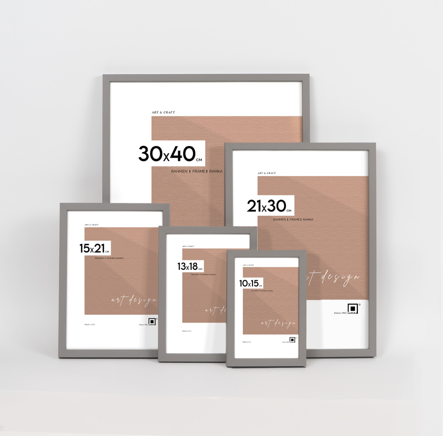 Zestaw ramek drewnianych PINIA 2690 PAK 5 szt. - kolor szary