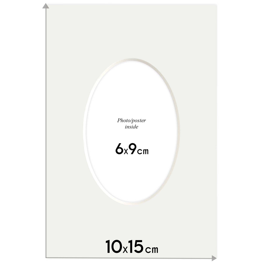 Passe partout 10x15 (6x9) BIAŁY OWAL OFF WHITE LUCA Q5104