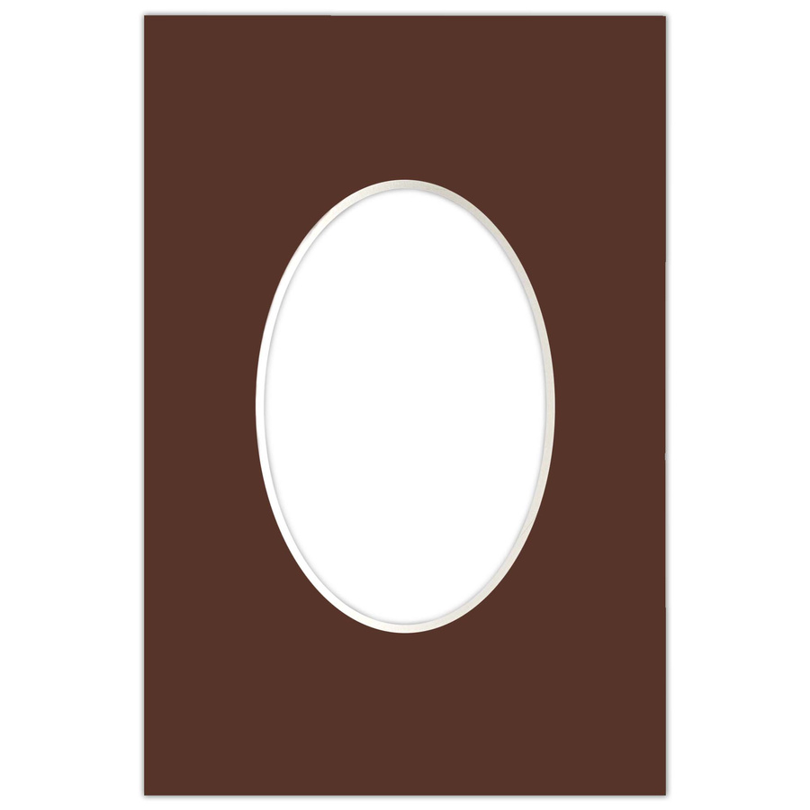 Passe partout 10x15 (6x9) OWAL BRĄZOWE CHOCOLATE - LUCA Q5603