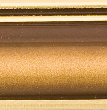 Rama do obrazów, zdjęć oraz plakatów na wymiar LUCA #61. Elegancka klasyczna, drewniana oprawa - kolor orzech złote paski