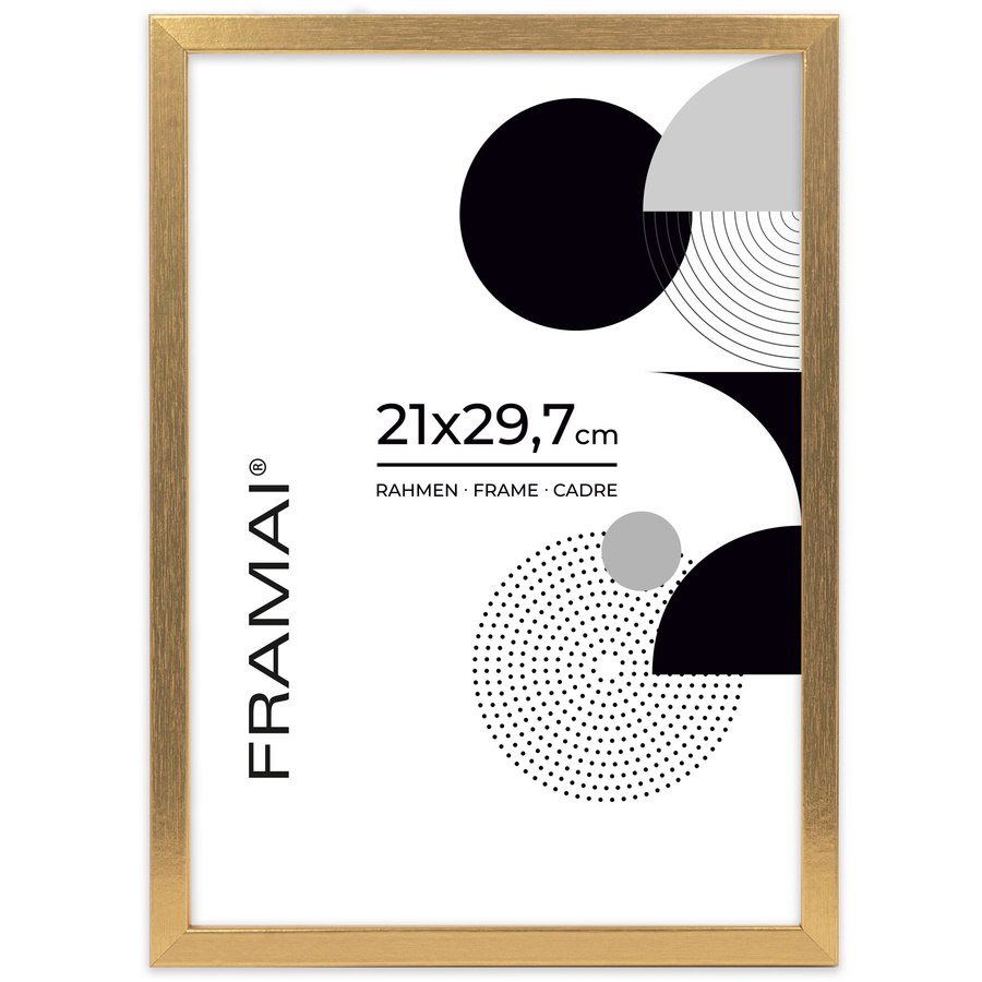 Złota ramka na zdjęcia KEA Z w rozmiarze 21x29,7 cm