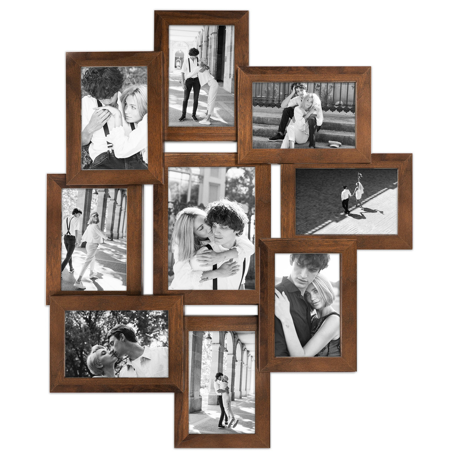 Multirama w brązowym kolorze MULTI HEN 4 na 9 zdjęć ramka na zdjęcia