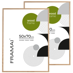 Ramka z drewna dębowego na zdjęcia 2 szt. OAK 50x70 cm