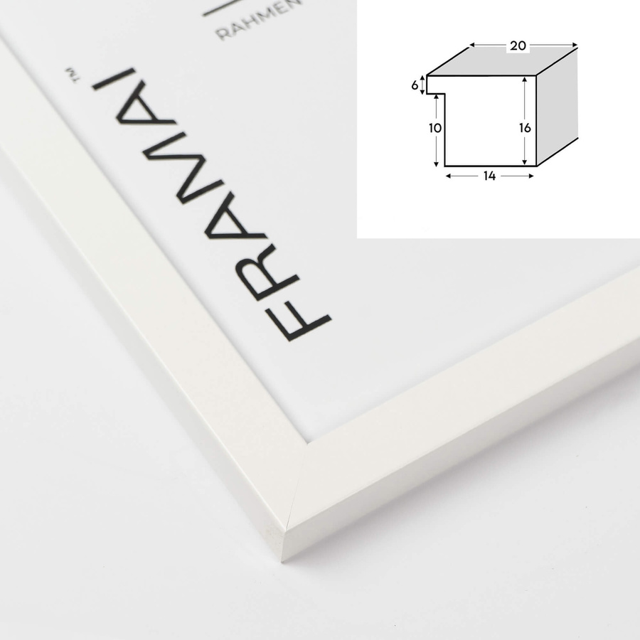 Biała ramka na zdjęcia w rozmiarze 40x60 cm