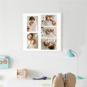 Foto galeria 50x50 cm na 5 zdjęć o wymiarze 15x21 cm kolor biały