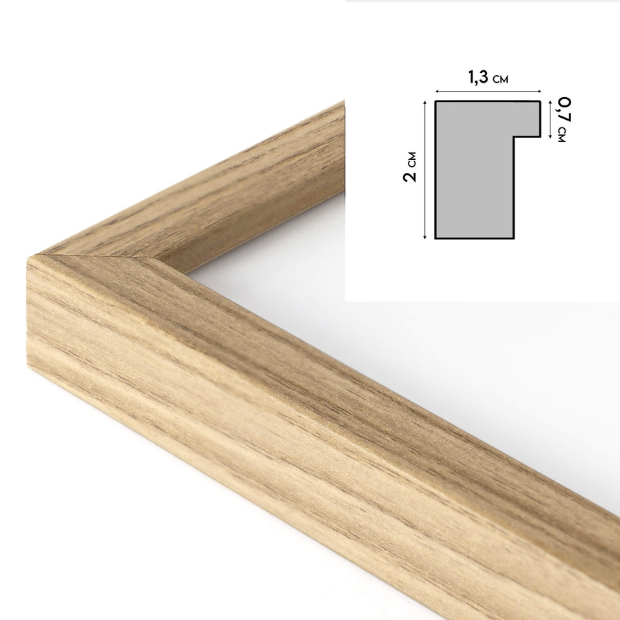 Ramka na zdjęcia w dębowym kolorze FDM 02 w rozmiarze 50x50 cm