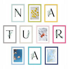 ZESTAW KOLOROWYCH RAMEK NA ZDJĘCIA PAKIET 13x18