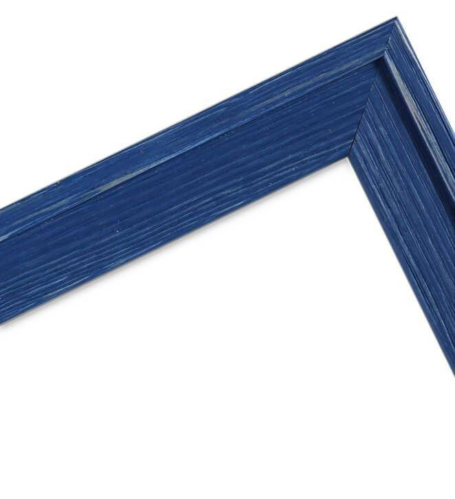 Ramka drewniana RIVOLI 2963, nowoczesna fotoramka na zdjęcia, plakaty lub rysunki - kolor niebieski przetarcia
