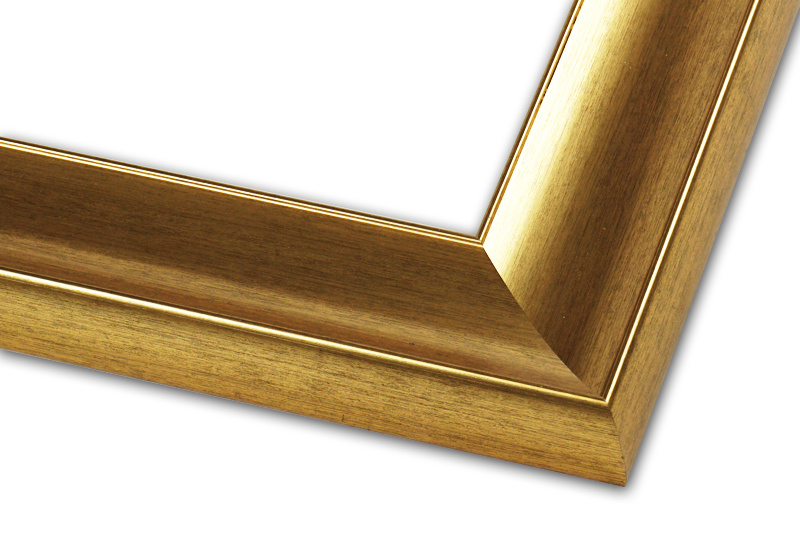 Rama do obrazów, zdjęć oraz luster na wymiar LUCA #1864. Nowoczesna klasyczna, drewniana oprawa - holkiel kolor złoty jasny