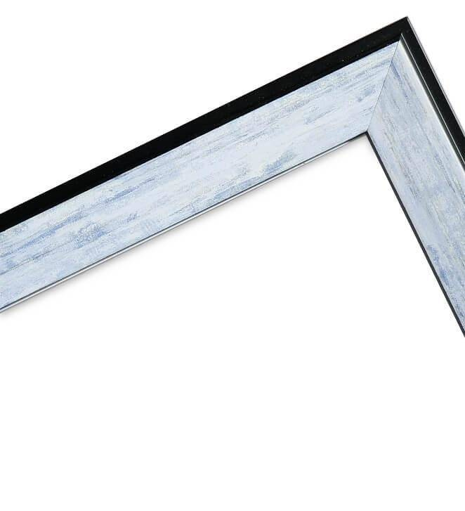Ramka drewniana ARDORE 2783, szlachetna fotoramka na zdjęcia, plakaty lub obrazy - kolor błękitno-szary, przetarcia