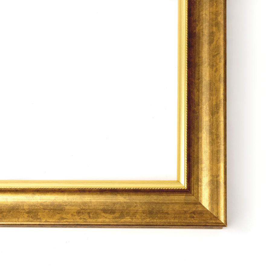 Rama do obrazów, zdjęć oraz plakatów na wymiar LUCA #3092. Klasyczna, drewniana oprawa - holkiel wysoki, kolor złoty