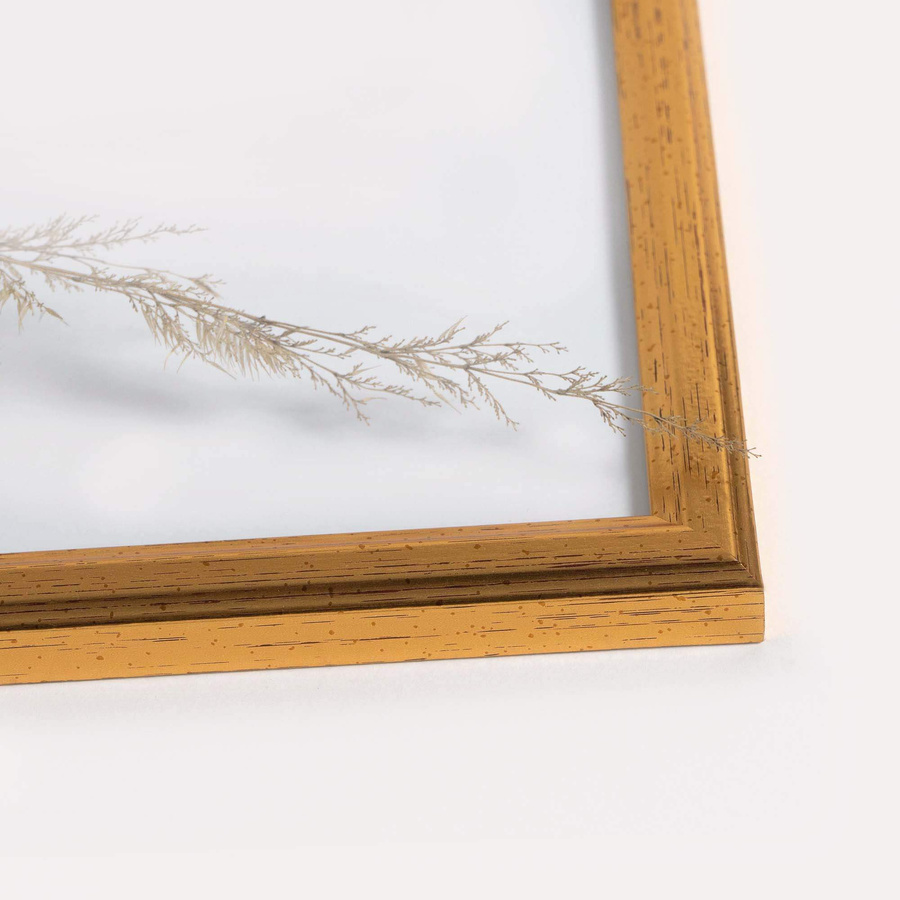 Ramka drewniana PRESTO 1858, szlachetna fotoramka na zdjęcia, plakaty lub rysunki - kolor złoty