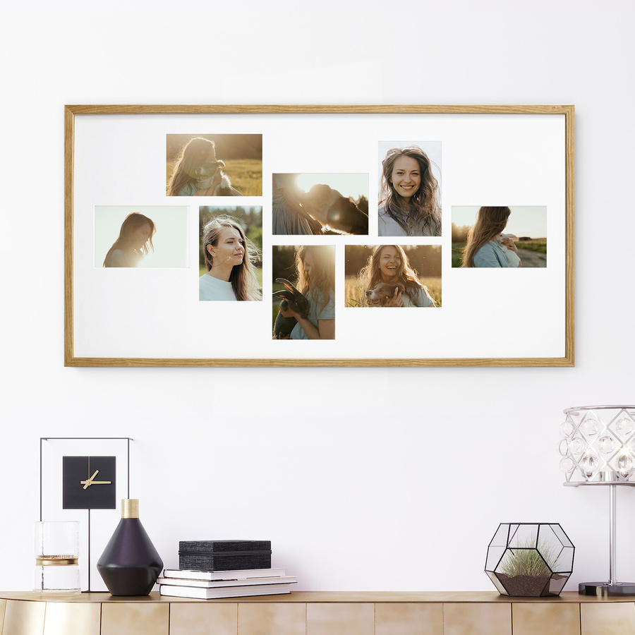 Ramka drewniana galeria passe-partout Natural 38x75 - kolor naturalne drewno