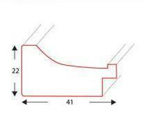 Ramka drewniana SALETTI 2125, klasyczna fotoramka na zdjęcia, plakaty lub obrazy - kolor biały