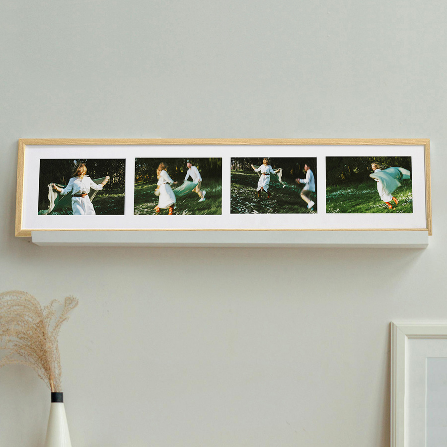 Ramka drewniana galeria passe-partout Natural 15x68 - kolor naturalne drewno