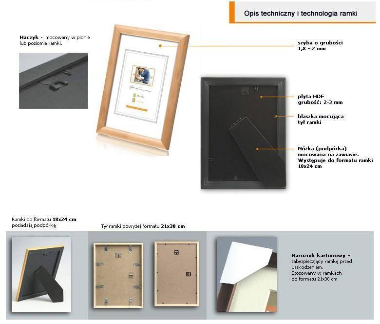 Ramka drewniana TITI 1872 15x21 cm