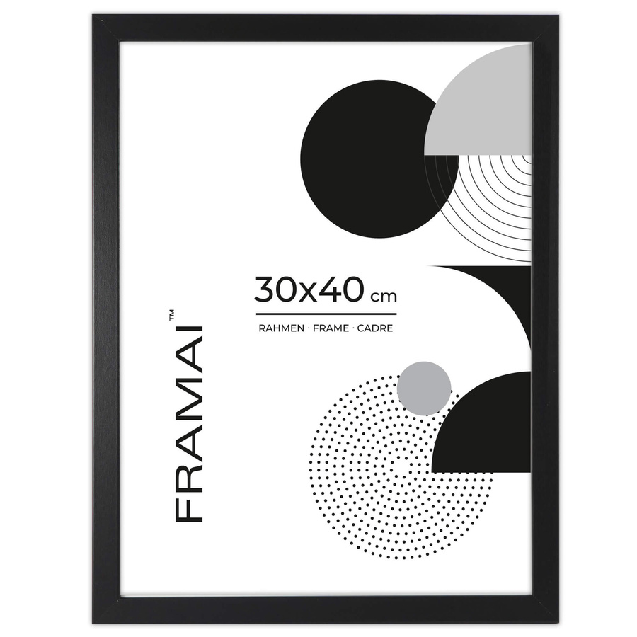 Czarna ramka na zdjęcia o rozmiarze 30x40 cm