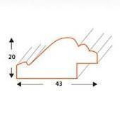 Ramka drewniana FAVARO 2143, nowoczesna fotoramka na zdjęcia, plakaty lub obrazy - kolor miętowy
