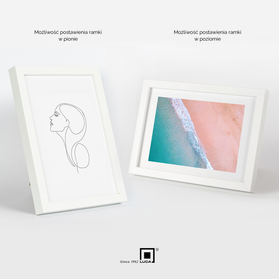 Zestaw 5 białych ramek na zdjęcia FDM 1 w rozmiarze 15x21 cm