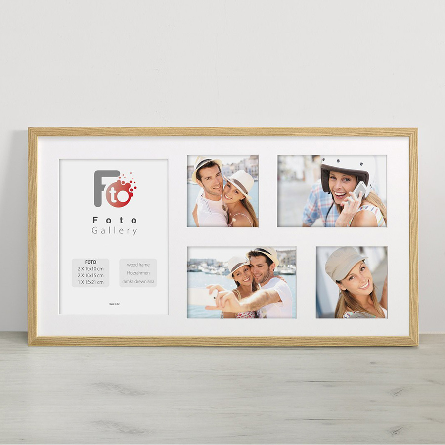 Ramka drewniana galeria passe-partout Natural 27x50 - kolor naturalne drewno