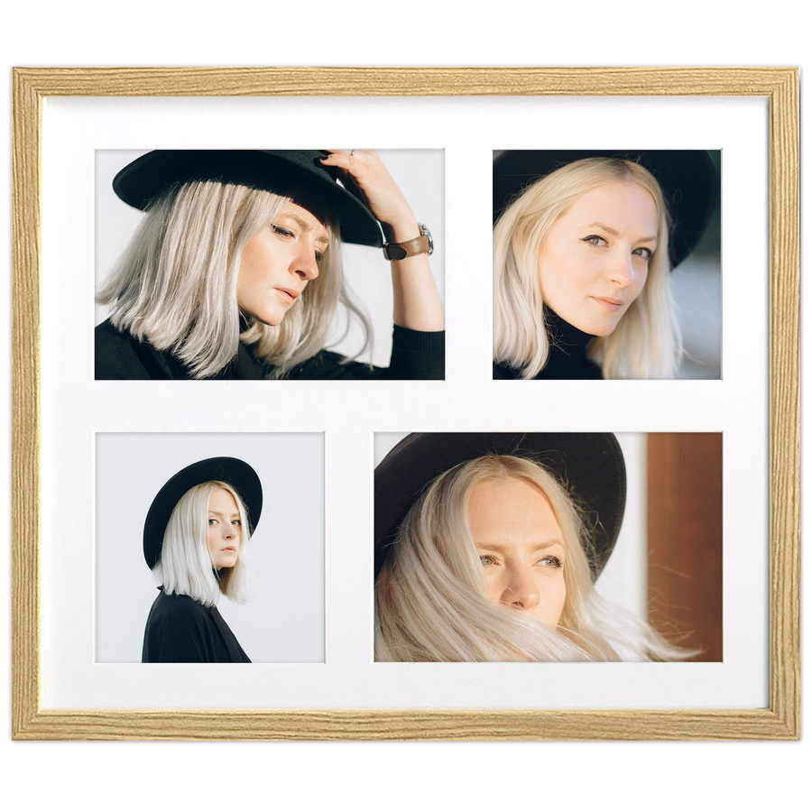 Ramka drewniana galeria passe-partout Natural 26x31 - kolor naturalne drewno