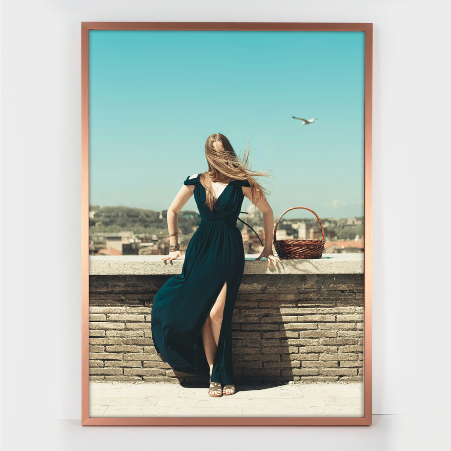 Miedziana ramka na zdjęcia LUX M w rozmiarze 50x70 cm