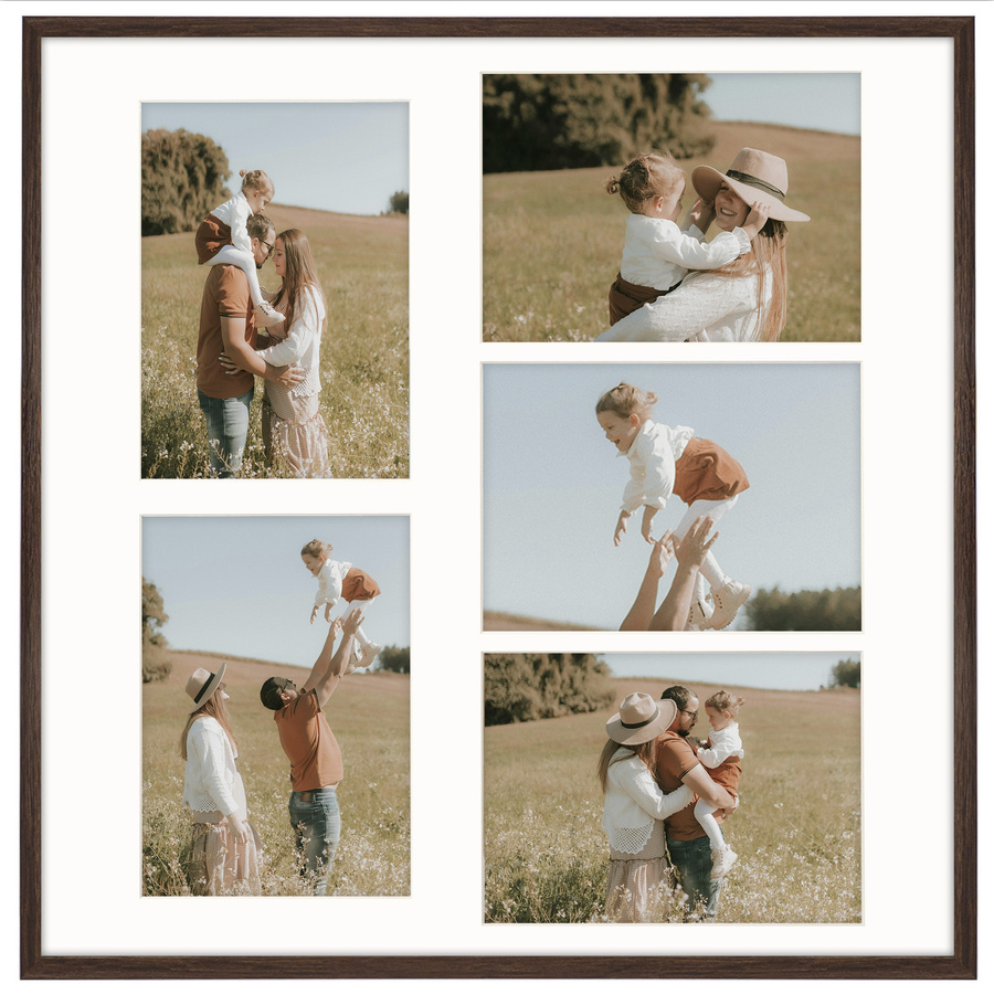 Foto galeria 50x50 cm na 5 zdjęć o wymiarze 15x21 cm kolor brązowy