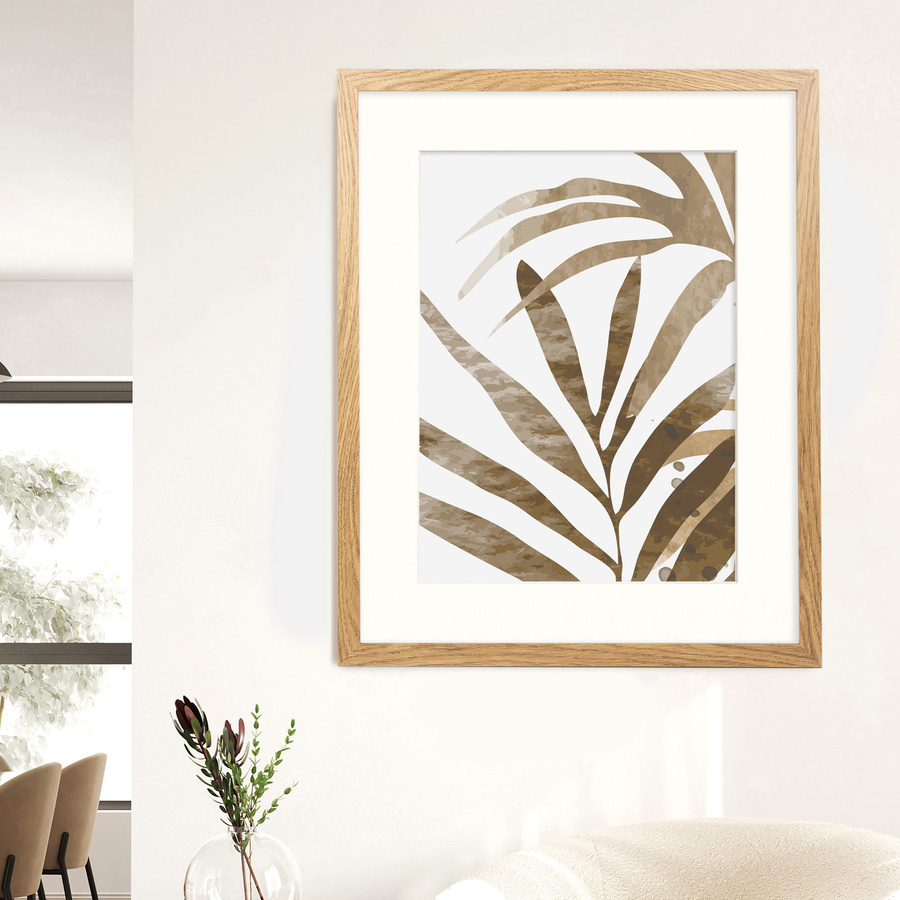 Naturalna ramka z passe partout na zdjęcia w rozmiarze 40x50 cm z passe partout 30x40 cm