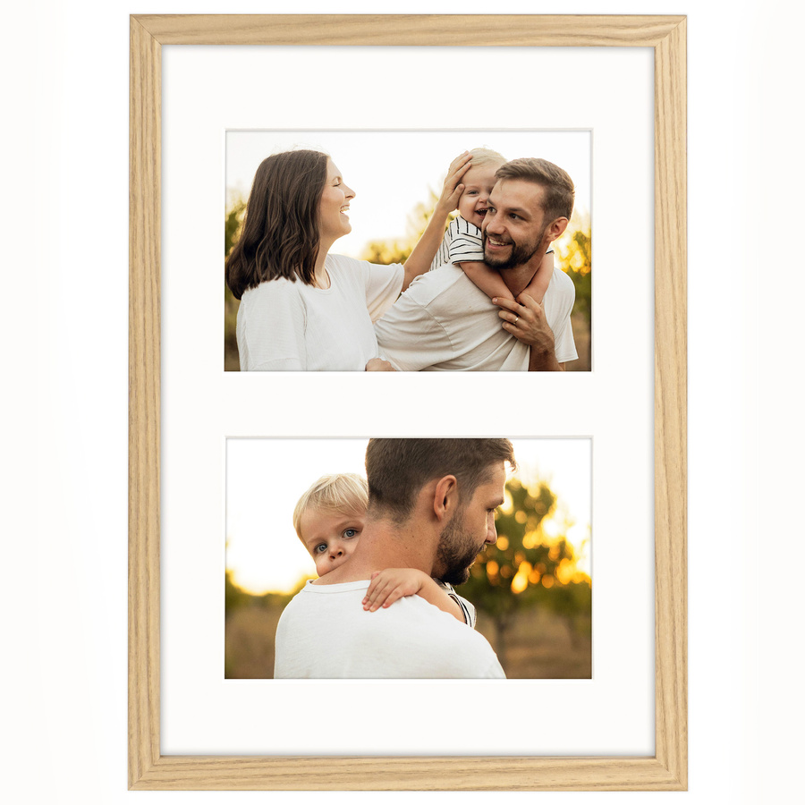 Foto galeria dębowa 21x30 cm na 2 zdjęcia o wymiarach 10x15 cm