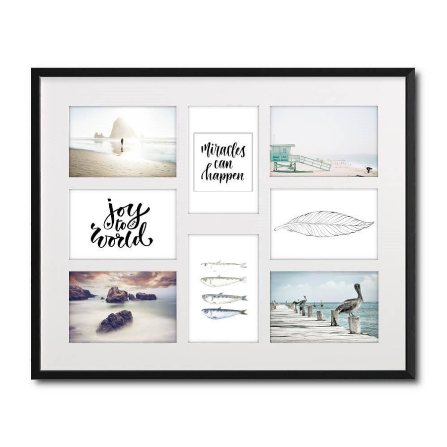 Ramka drewniana galeria passe-partout Black 40x50 A - kolor czarny