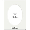 Passe partout 18x24 (13x18) BIAŁY OWAL OFF WHITE LUCA Q5104