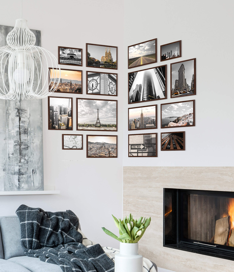 Zestaw brązowych ramek galeria HIT 4 GF0009-CORNER