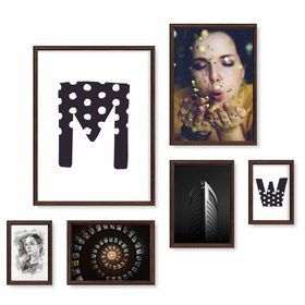 Zestaw brązowych ramek galeria 44 GF10 2x10x15 2x15x21 1x21x30 1x30x40