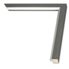 Rama do obrazów, zdjęć oraz plakatów na wymiar LUCA #2998. Prosta, drewniana oprawa - kolor szary srebrny pasek