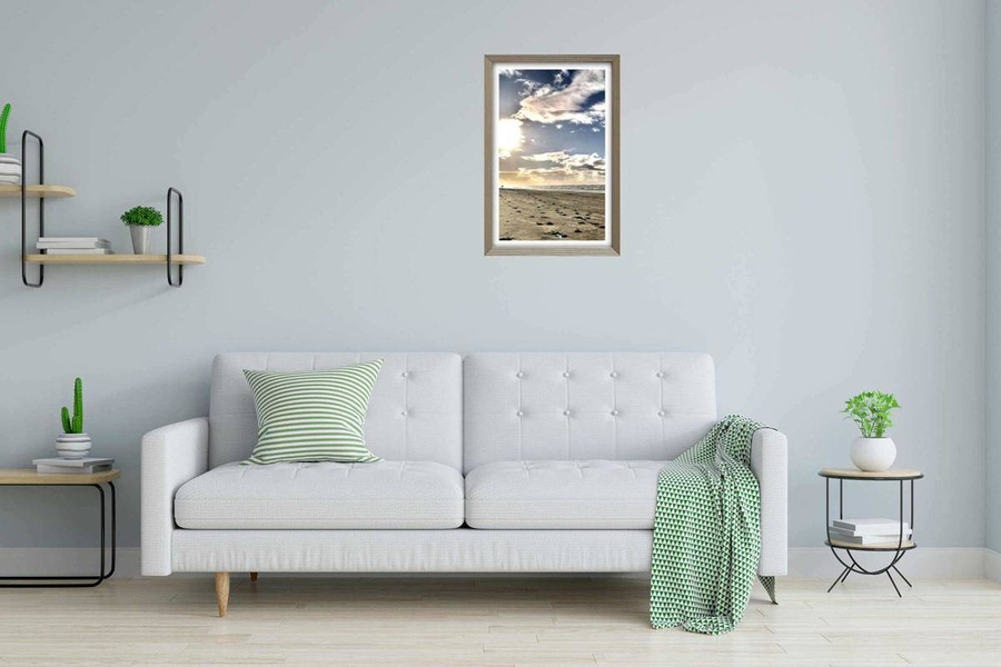 Ramka drewniana COLLE 2982, nowoczesna fotoramka na zdjęcia, plakaty lub rysunki - kolor kawowy