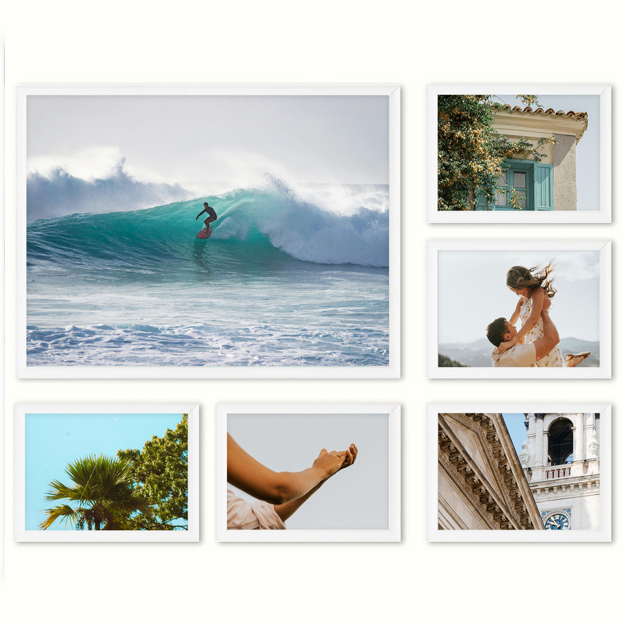 Zestaw białych ramek galeria HIT 01 GF0002