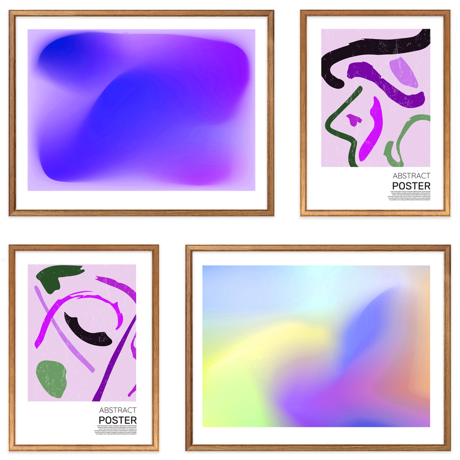 Galeria ścienna PRESTO 3 GF0003. Zestaw naturalnych ramek na ścianę