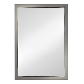 Lustro nowoczesne w srebrno grafitowej ramie 70x100 cm