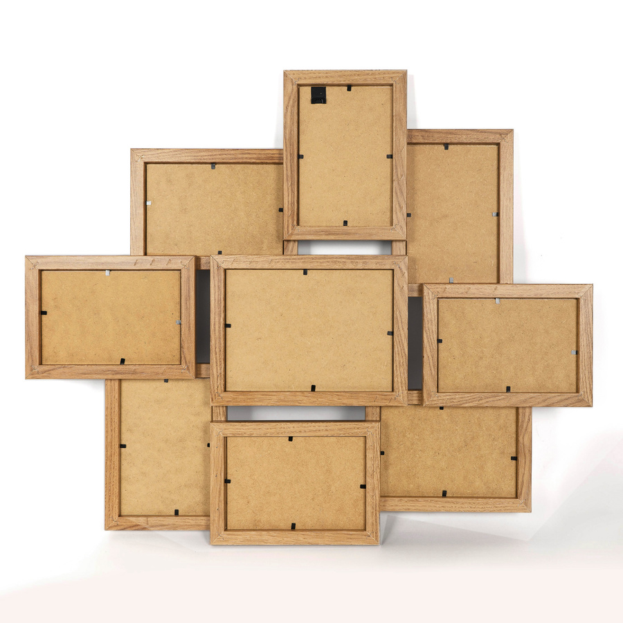 Multirama w dębowym kolorze MULTI HEN 01 na 9 zdjęć ramka na zdjęcia